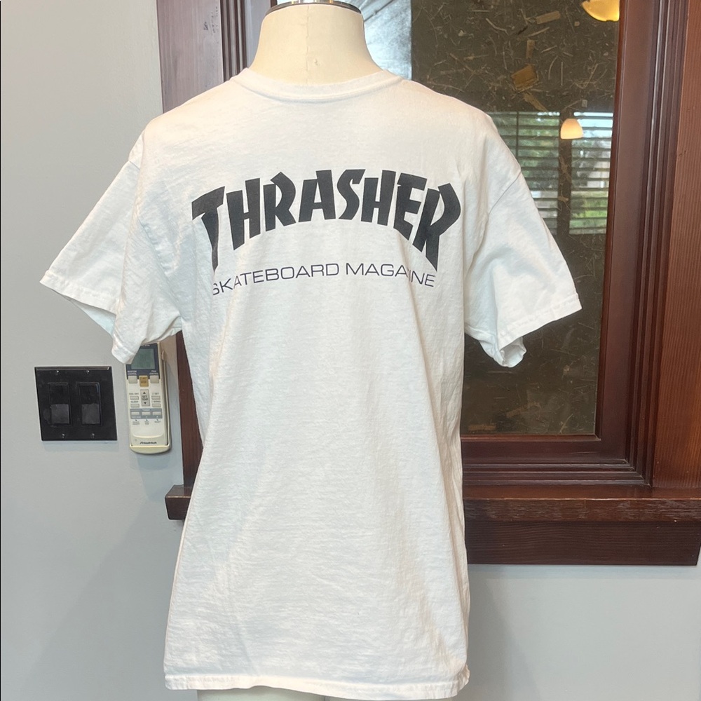 Thrasher Black and White Men's T-Shirt